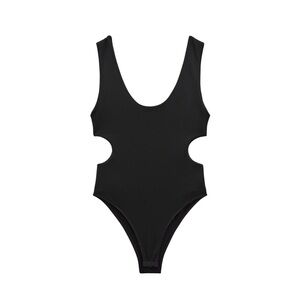 Zara Black Cut-out Bodysuit